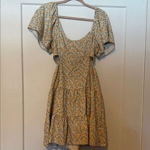 Altar’d State: Floral Blue and Yellow Dress